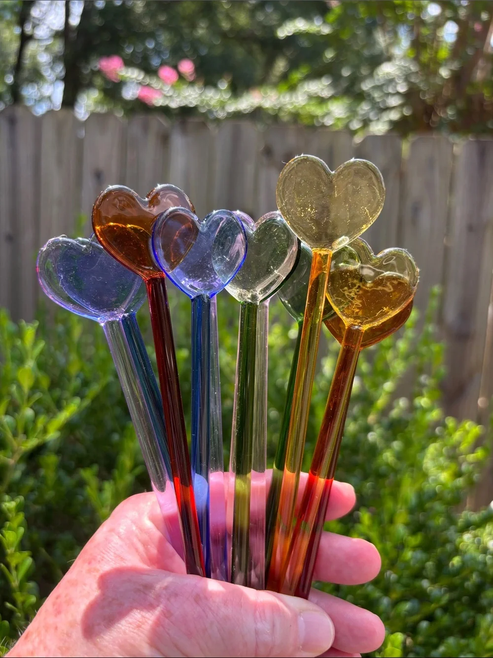 Glass Swizzle Sticks SET OF 12 NWOT